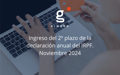 Ingreso del 2º plazo de la declaración anual del IRPF. Noviembre 2024